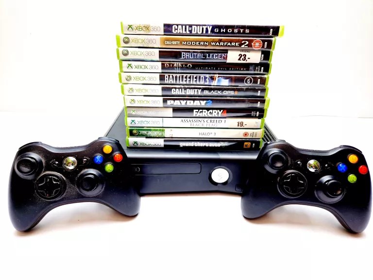 KONSOLA XBOX 360 + GRY + 2 PADY