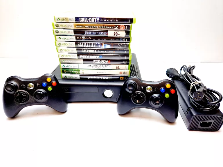 KONSOLA XBOX 360 + GRY + 2 PADY