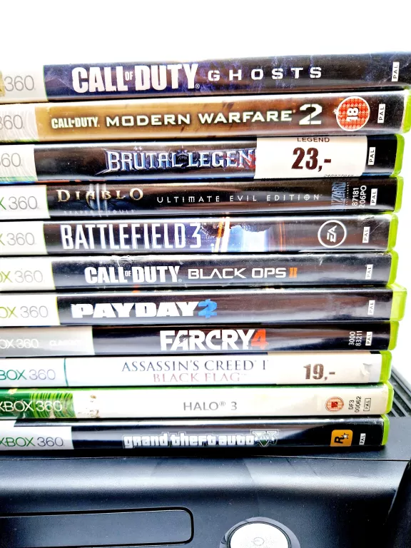 KONSOLA XBOX 360 + GRY + 2 PADY