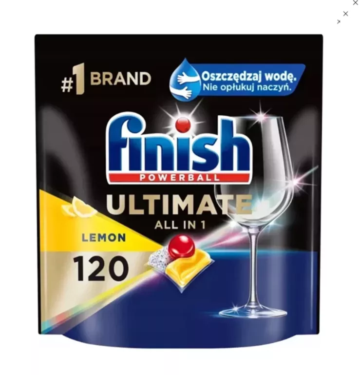 KAPSUŁKI DO ZMYWARKI FINISH POWERBALL ULTIMATE ALL IN 1 LEMON - 120 SZT.