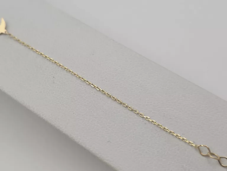 ZŁOTA BRANSOLETKA JASKÓŁKI - 585 14K 17,5-19,5CM 1,15G
