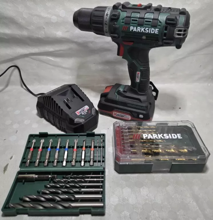 WKRĘTARKA PARKSIDE PABS 20-LI I9 KOMPLET + WIERTŁA