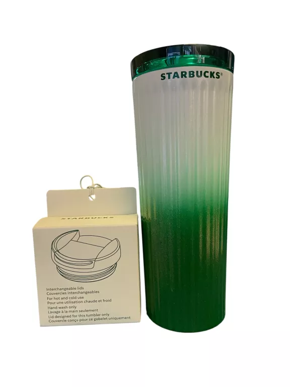 KUBEK STARBUCKS 473ML ZIELONO BIAŁY