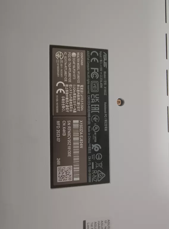 LAPTOP ASUS X1502ZA I3-1215U 8GB 256GB SSD W11