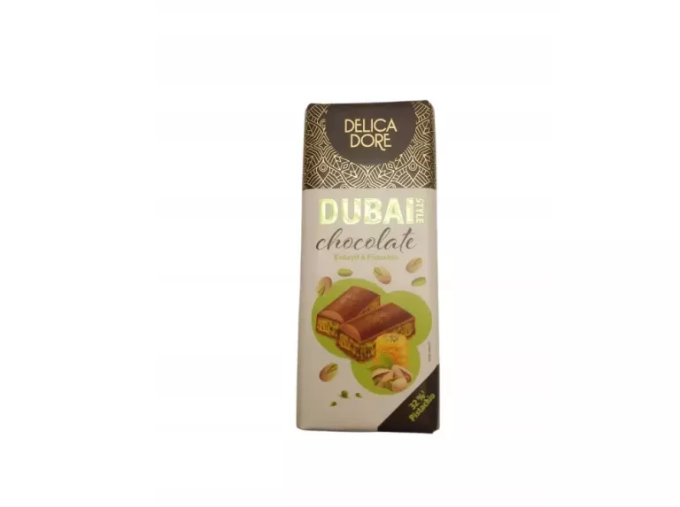 DELICADORE 140G CZEKOLADA DUBAI STYLE Z PISTACJAMI I KADAYI