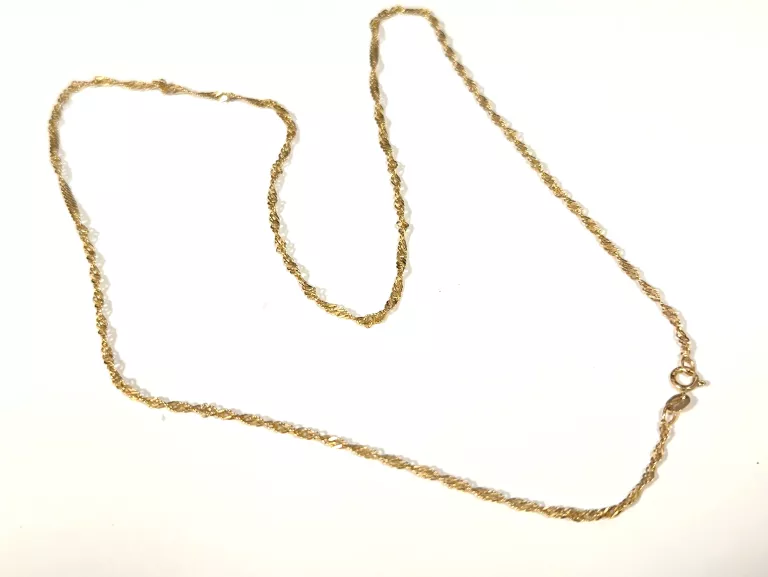 WYRÓB JUBILERSKI UŻYWANY ŁAŃCUSZEK DŁ.46 CM PR.585 2,05G