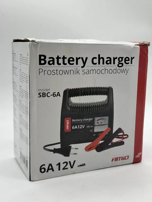 PROSTOWNIK DO AKUMULATORA SAMOCHODOWEGO 6A 12V SBC-6A AMIO