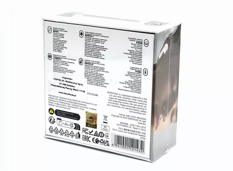 SŁUCHAWKI BLUETOOTH TWS FQ10 JOYFUL BIAŁE