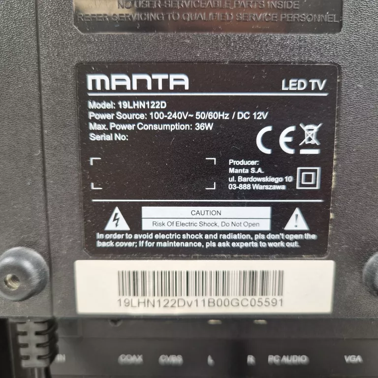 TELEWIZOR MANTA 19' 19LHN123D + PILOT