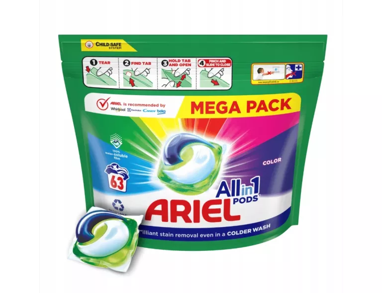 KAPSUŁKI DO PRANIA KOLORÓW ARIEL ALL IN ONE PODS 63 SZT.