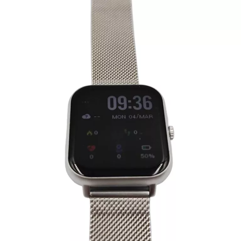 SMARTWATRWATCH BL02 BRANSOLETKA SREBRNA + PASEK DODATKOWY