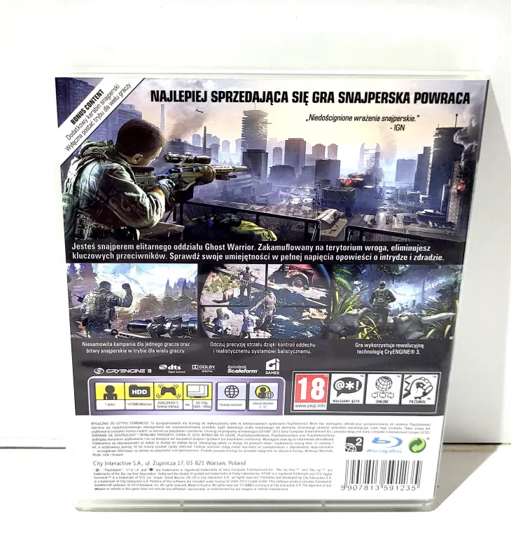 GRA NA PS3 SNIPER GHOST WARIOR  2