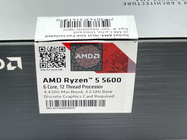 PROCESOR AMD RYZEN 5 5600 6X3.5 GHZ 32 MB AM4 100-000000927 BOX