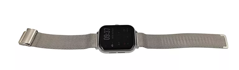 SMARTWATRWATCH BL02 BRANSOLETKA SREBRNA + PASEK DODATKOWY