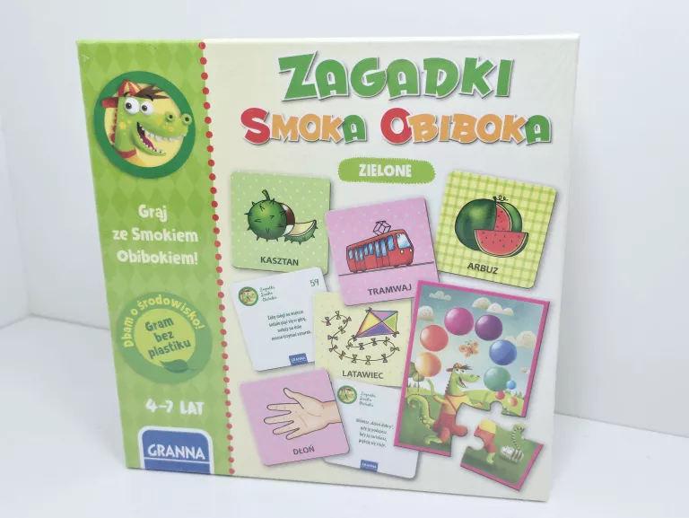 GRA PLANSZOWA GRANNA ZAGADKI SMOKA OBIBOKA: ZIELONE
