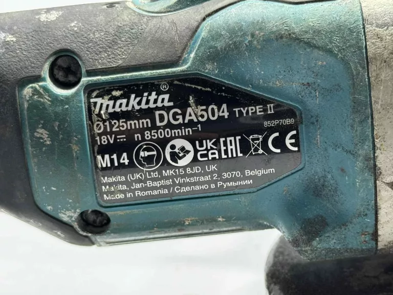 MAKITA DGA504 AKUMULATOROWA SZLIFIERKA KĄTOWA 125MM + PODWOJNA ŁADOWARKA