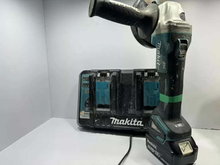 MAKITA DGA504 AKUMULATOROWA SZLIFIERKA KĄTOWA 125MM + PODWOJNA ŁADOWARKA