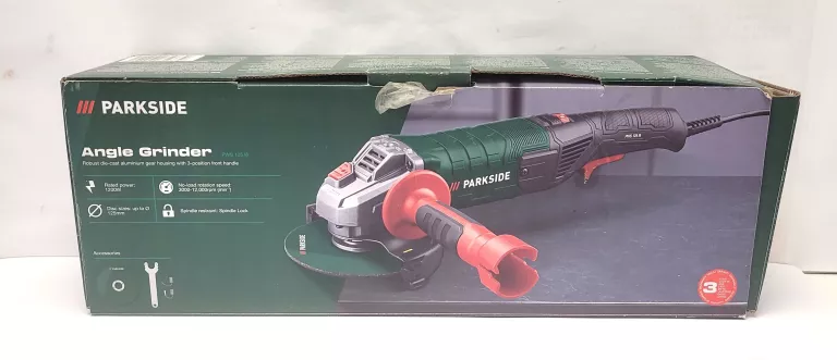 SZLIFIERKA KĄTOWA PARKSIDE PWS 125 I8 / KOMPLET