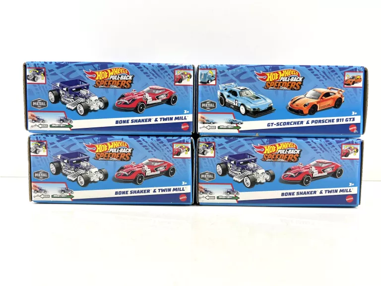 SAMOCHODZIKI HOT WHEELS PULL-BACK SPEEDERS (2-PAK) RÓŻNE MODELE