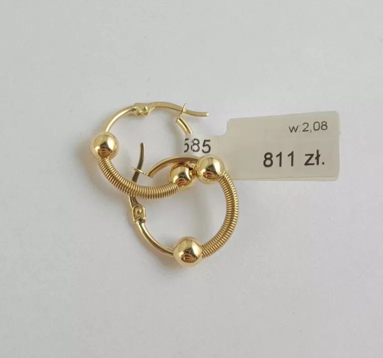 ZŁOTE KOLCZYKI 585 2,08G