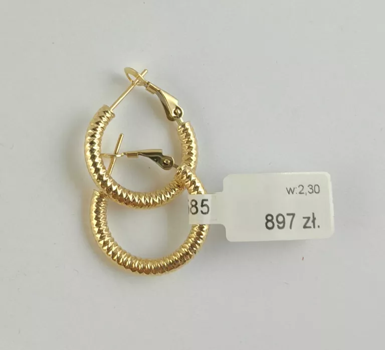 ZŁOTE KOLCZYKI 585 2,30G