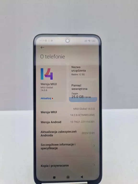 TELEFON XIAOMI REDMI 12 5G 4/128GB