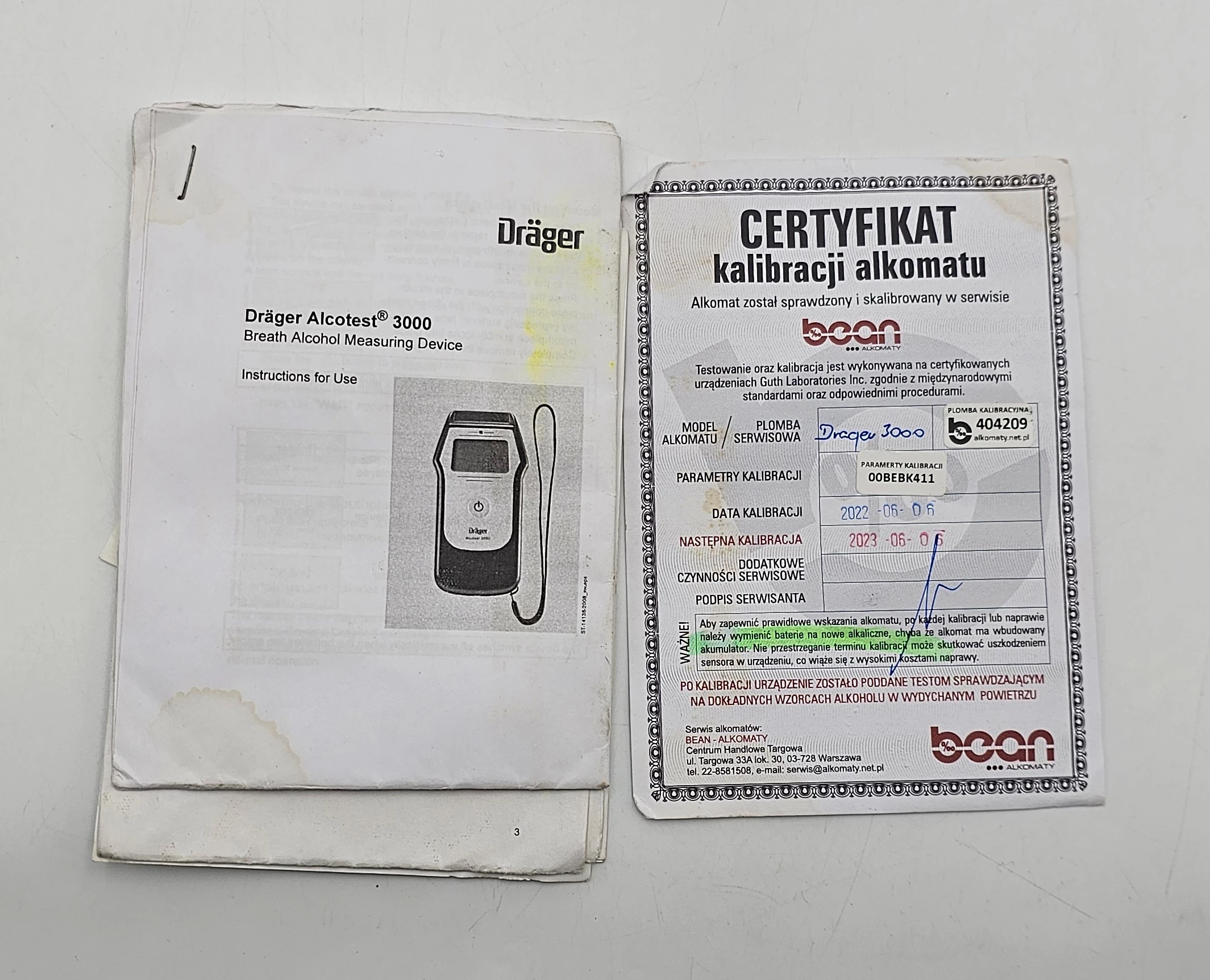 drager-alcotest-3000-dokumenty-kalibracji-etui-ean-gtin-4226350880390