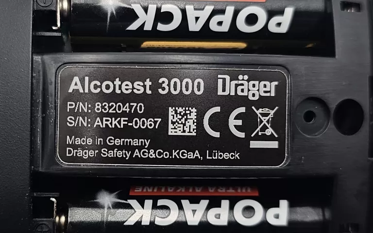 DRÄGER ALCOTEST 3000 + DOKUMENTY KALIBRACJI + ETUI