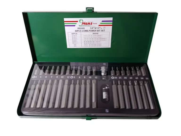 ZESTAW BITÓW I NASADEK DO KLUCZY POWER BIT SET 6040