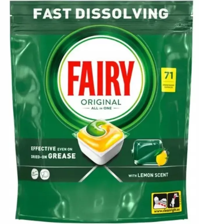 KAPSUŁKI DO ZMYWARKI FAIRY ORIGINAL ALL IN ONE LEMON 71 SZTUK