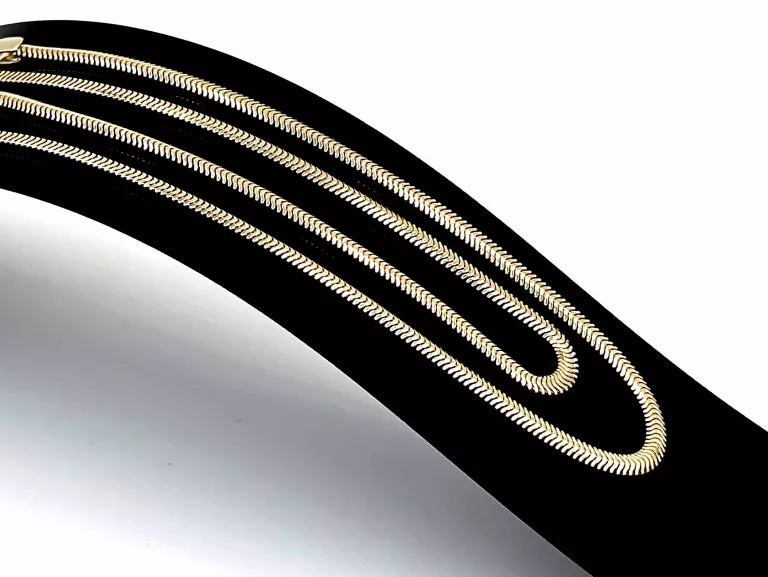 ZŁOTY ŁAŃCUSZEK NASZYJNIK ŻMIJKA ŻYŁKA 585 7,24G 45CM 3MM