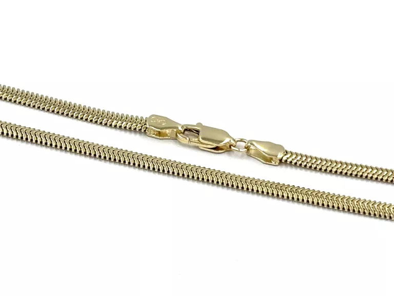 ZŁOTY ŁAŃCUSZEK NASZYJNIK ŻMIJKA ŻYŁKA 585 7,24G 45CM 3MM