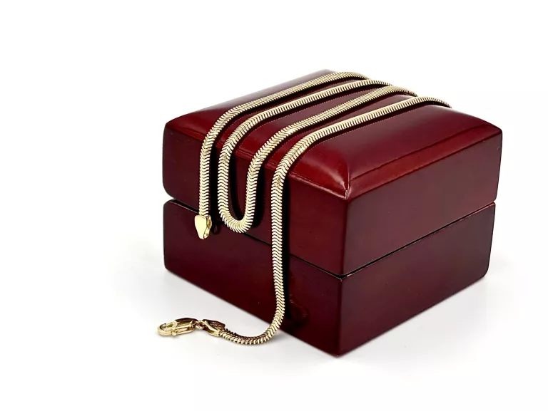 ZŁOTY ŁAŃCUSZEK NASZYJNIK ŻMIJKA ŻYŁKA 585 7,24G 45CM 3MM