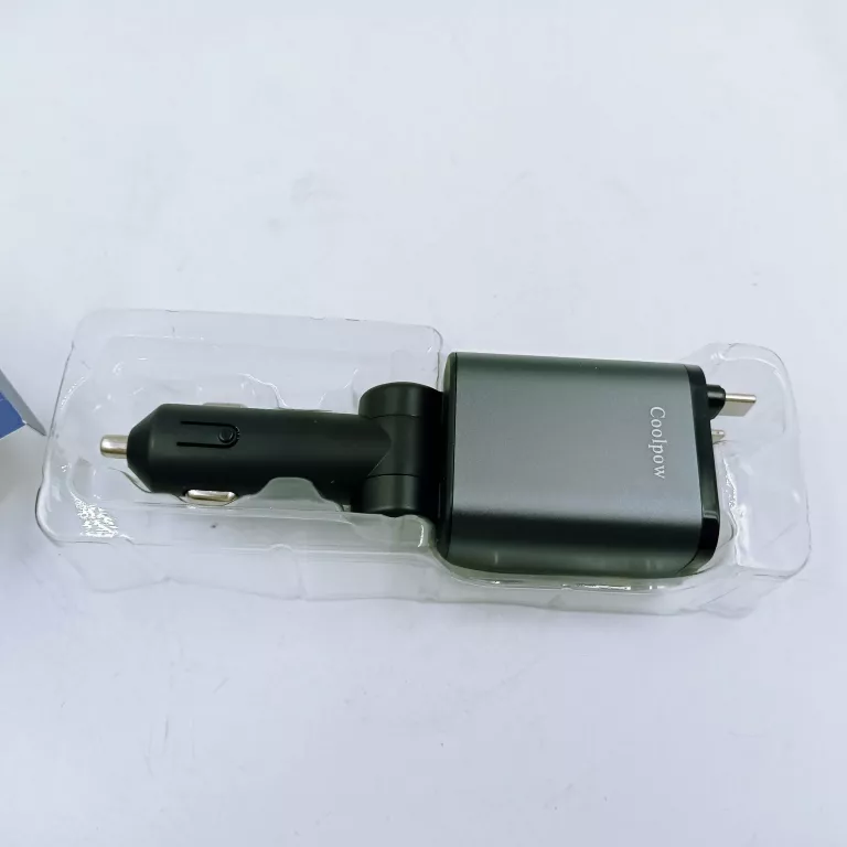 ŁADOWARKA SAMOCHODOWA 4W1 USB C PRZEBUG ZWIJAK 120W SZYBKIE ŁADOWANIE KABE