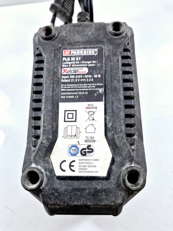 ŁADOWARKA PARKSIDE PLG 20 A1 + AKUMULATOR PARKSIDE PAP 20 B2