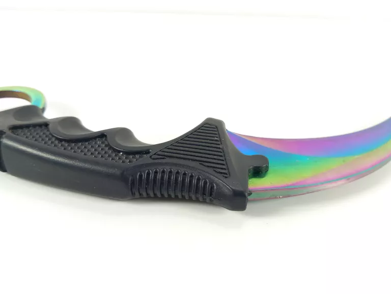 NÓŻ SURVIVALOWY KARAMBIT TĘCZOWY PAZUR