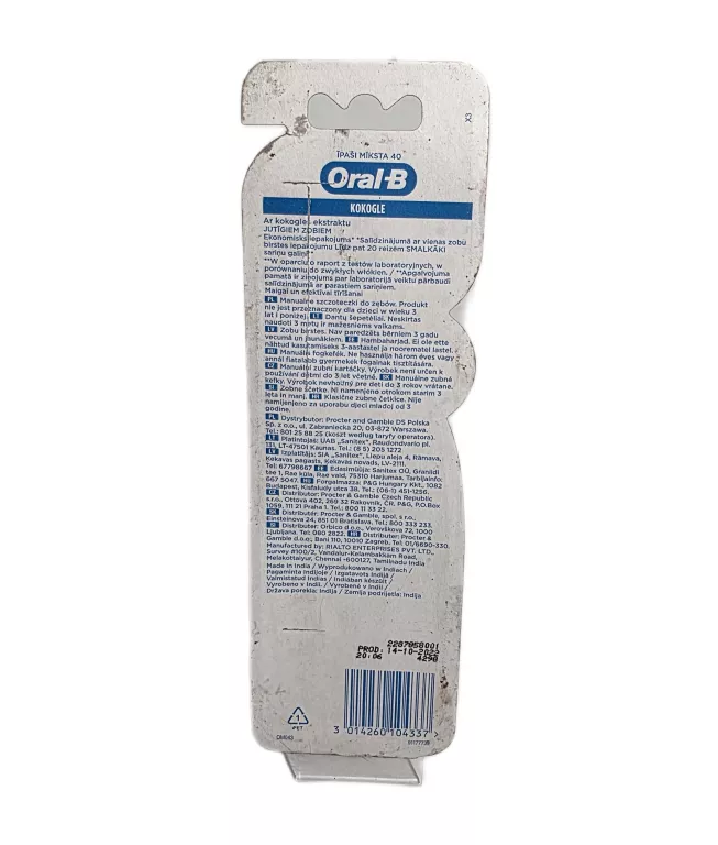 SZCZOTECZKI DO ZĘBÓW ORAL-B 2SZT