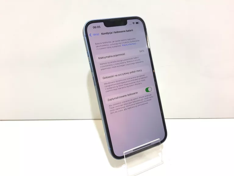 SMARTFON APPLE IPHONE 14 6 GB / 128 GB 5G NIEBIESKI K. BAT. 84 %