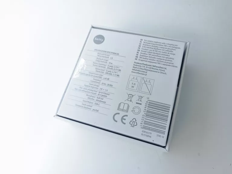 SŁUCHAWKI SETTY TWS EARPHONES