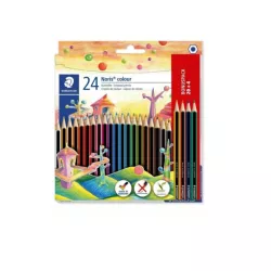 STAEDTLER SZEŚCIOKĄTNE KREDKI OŁÓWKOWE NORIS 24KOL