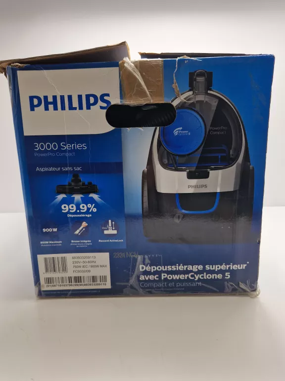 ODKURZACZ BEZWORKOWY PHILIPS POWERPRO COMPACT FC9332/09