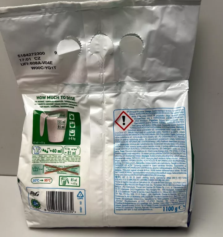 PERSIL PROSZEK DO PRANIA BIAŁEGO DEEP CLEAN 1,1 KG