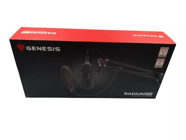 MIKROFON PRZEWODOWY STUDYJNY GENESIS RADIUM 400 USB STREAMING CZARNY #IGŁA