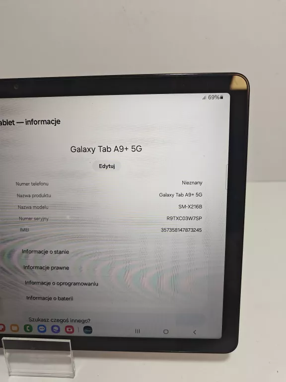 TABLET SAMSUNG GALAXY TAB A9+ 5G POLECAM!