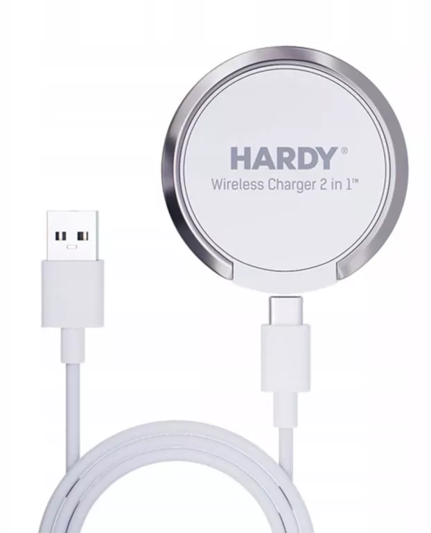 ŁADOWARKA INDUKCYJNA 3MK HARDY WIRELESS CHARGER 2 IN 1 15W MAGSAFE BIAŁA