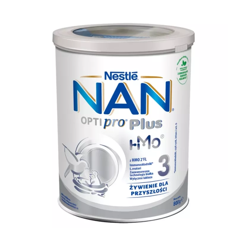 NAN OPTIPRO PLUS 3 HMO PRODUKT NA BAZIE MLEKA DLA MAŁYCH DZIECI 800 G