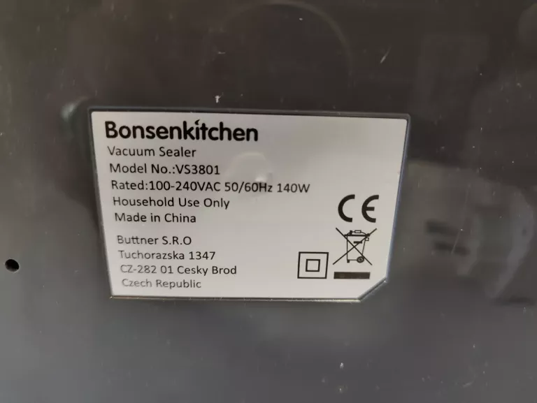 ZGRZEWARKA PRÓŻNIOWA BONSENKITCHEN VS3801 140W