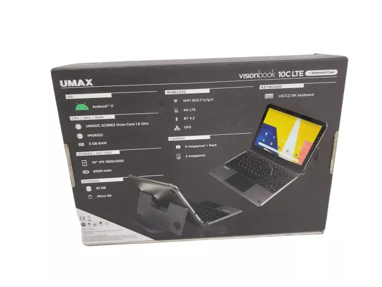TABLET UMAX VISIONBOOK 10C LTE 10" 32 GB 4G LTE CZARNE
