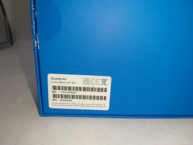 TERMINAL PŁATNICZY SUMUP AIR BAT 4,81 WH KOMPLET!