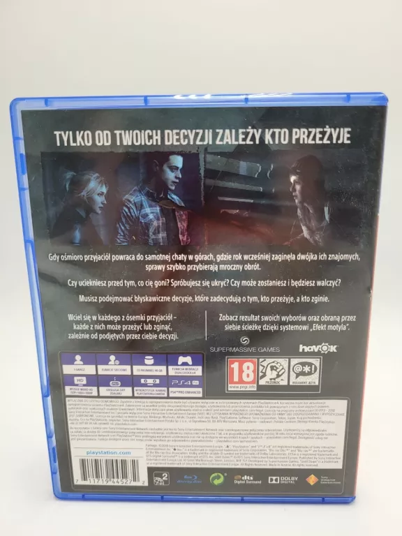 GRA PS4 UNTIL DAWN
